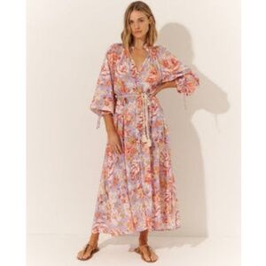 Kivari Marguerite Maxi Dress in Daniella Print Lilac/Floral